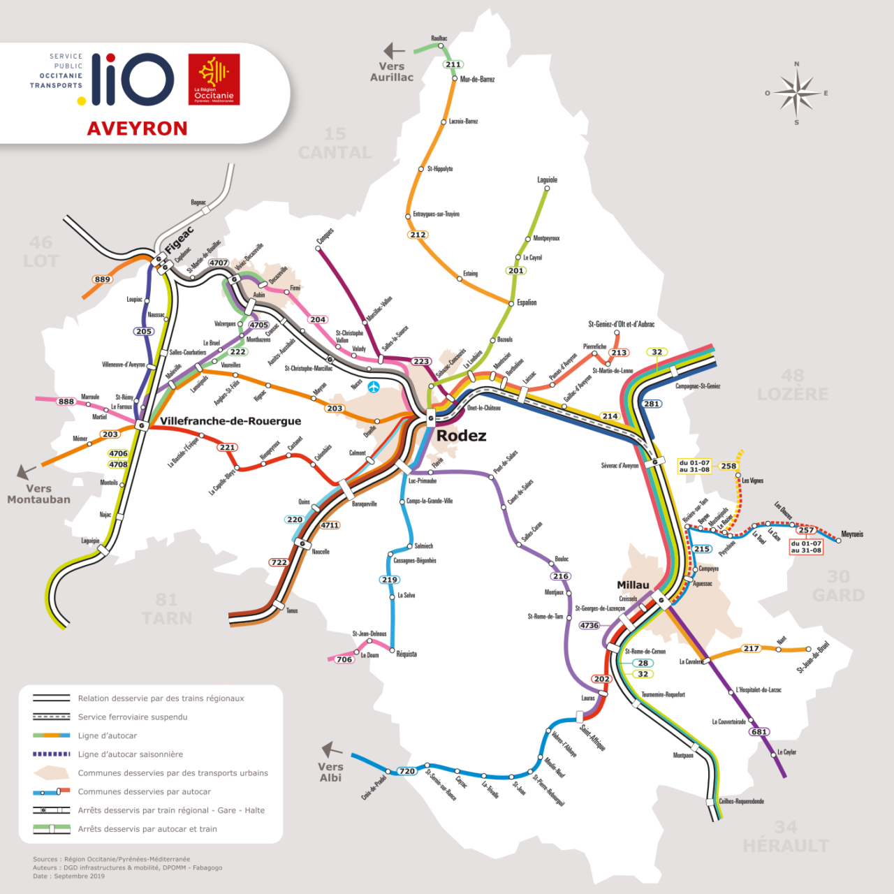 Horaires bus gare routière de Rodez Les services de la Région Occitanie